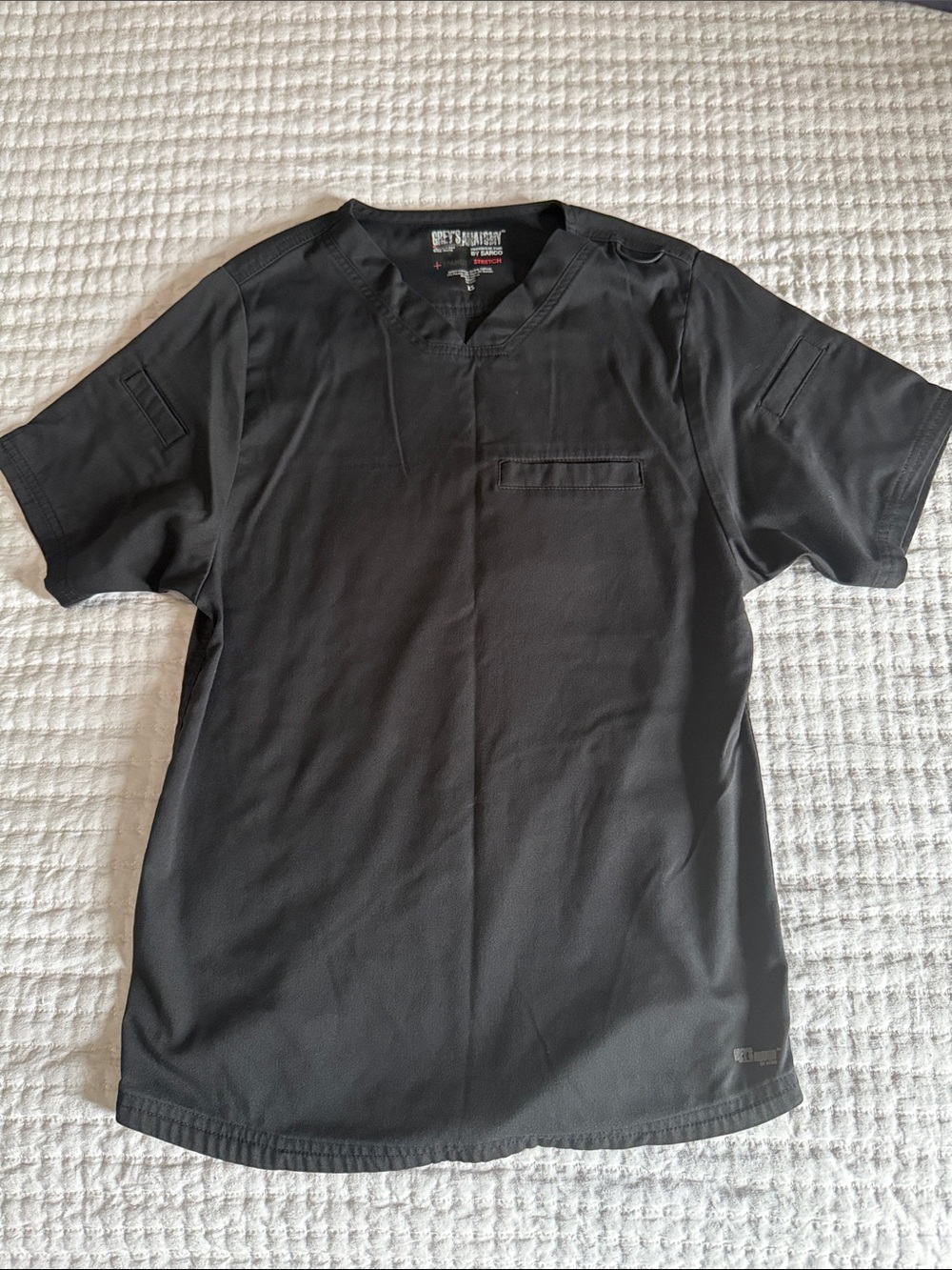 Men's BARCO Greys Anatomy Medical Scrub Top in Black